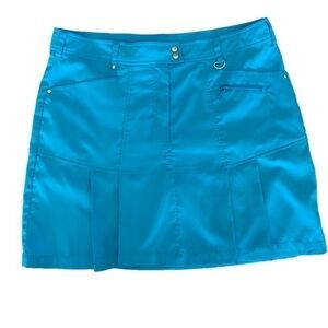 GG BLUE Skort Luxe Sport Boca Pockets Double Pleat Cerulean Blue Women Size 12